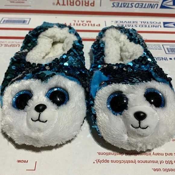 Ty Fashion Beanie Baby Slush Sequin Slippers - Picture 2 of 8